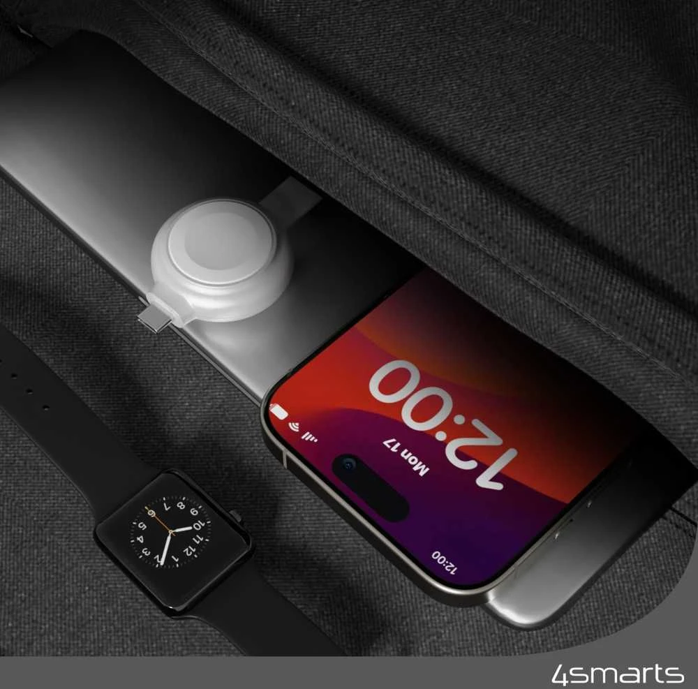 4smarts Įkroviklis indukcinė MFI FastCharger dla Apple Watch sidabrinė/sidabrinis 541000
