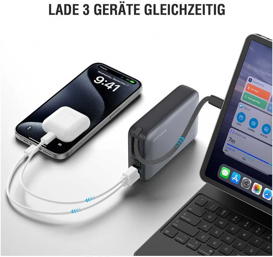 Išorinė baterija 4smarts Enterprise Compact 20000mAh 45W pilka