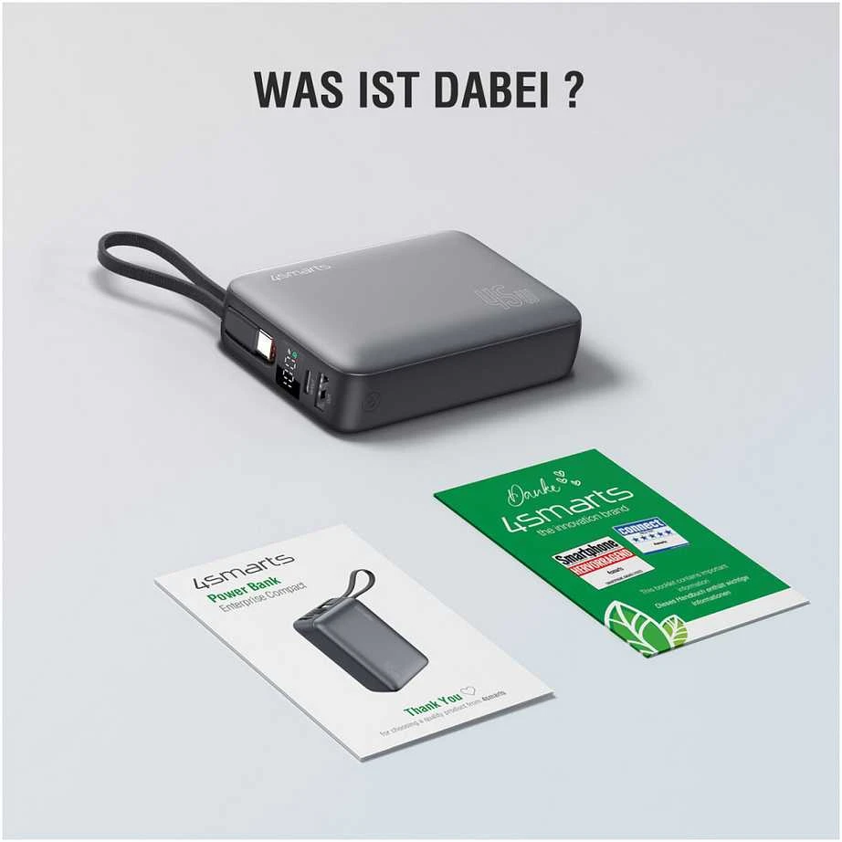 Išorinė baterija 4smarts Enterprise Compact 20000mAh 45W pilka