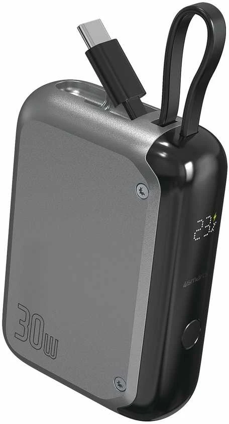 4smarts Pocket 10000 mAh 30W su įmontuotu USB-C kabelio kamuoliuku