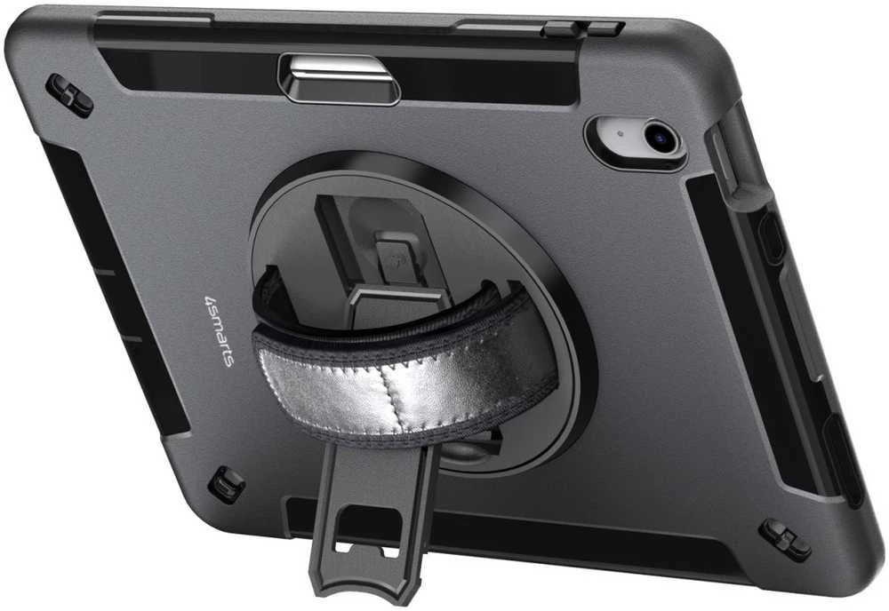 4Smarts Rugged Case Grip, skirta Apple iPad 11\" (A16, 2025) / iPad 10.9\" (10.Gen.) juodas
