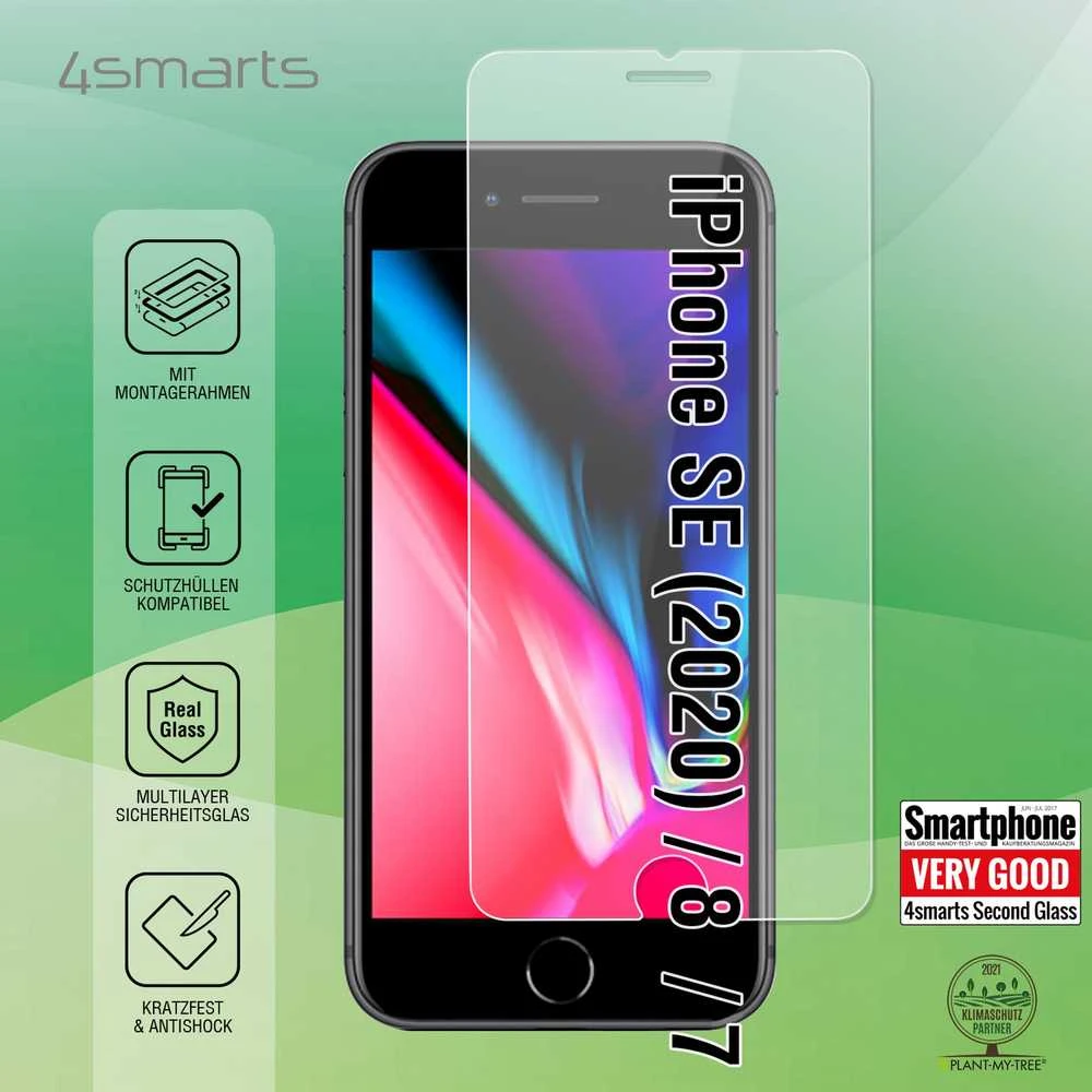 4smarts 4Smarts Second Glass X-Pro Clear, skirtas iPhone 7/8/SE 20/SE 22