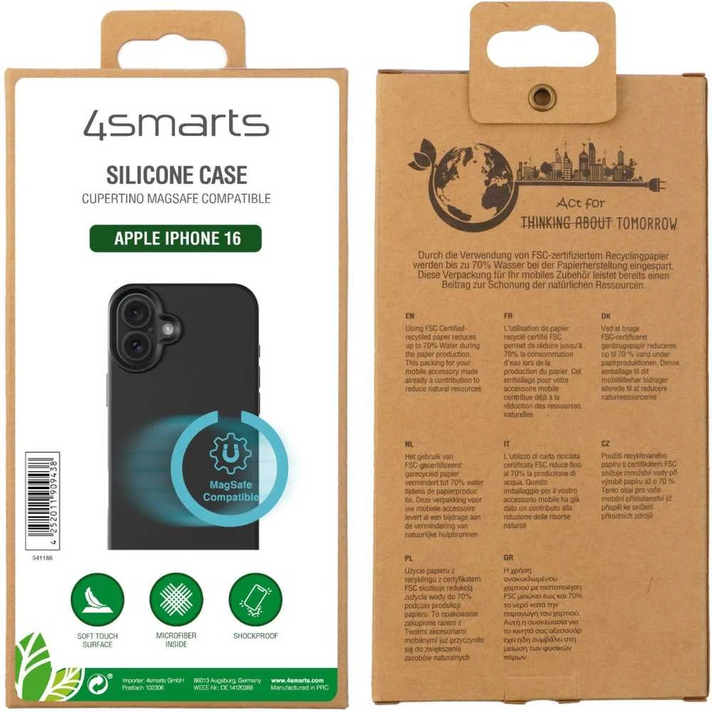 4smarts 4smarts silikoninis dėklas Cupertino, skirtas Apple iPhone 16