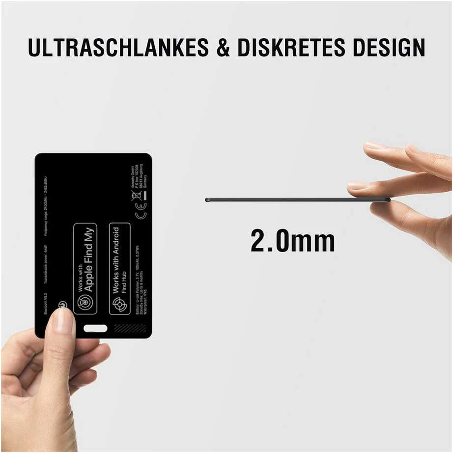 Daiktų ieškiklis 4smarts SkyTag Card Duos ReCharge juodos spalvos