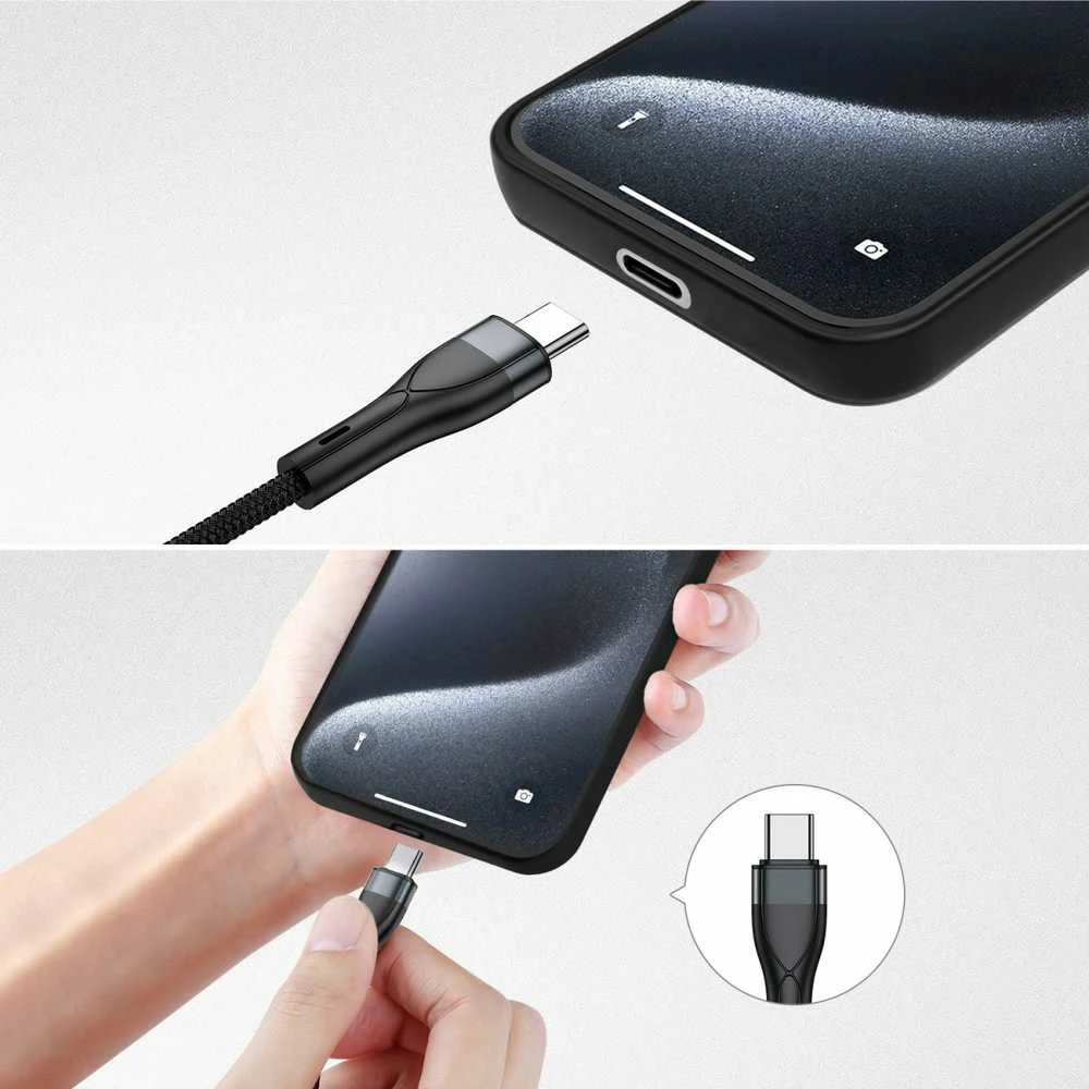 Kabelis USB-C/USB-A 4smarts 4in1 1.2m juodos spalvos