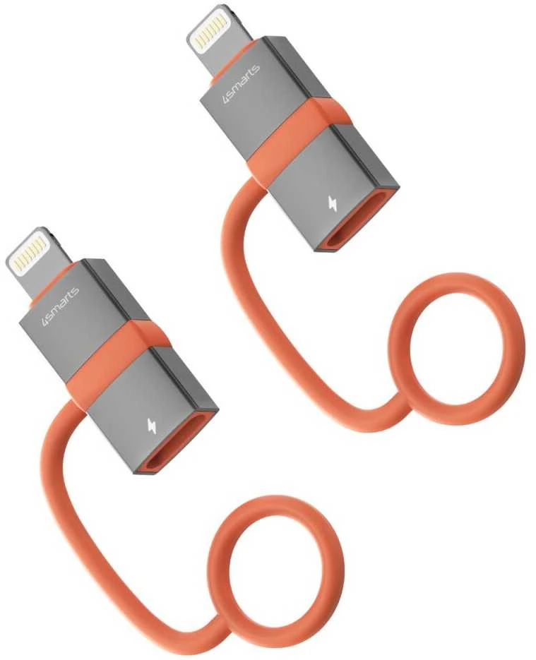 Adapteris 4smarts USB-C į Lightning PD 27W pilka 2vnt
