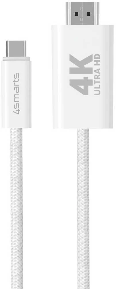4Smarts USB-C į HDMI laidas 2m baltas (baltas)