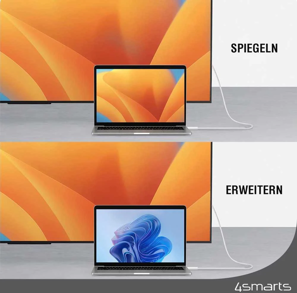 4Smarts USB-C į HDMI laidas 2m baltas (baltas)
