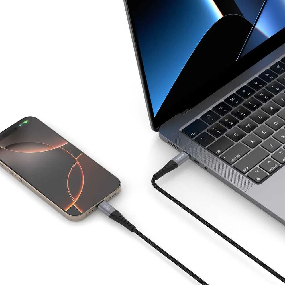 Kabelis USB 4smarts USB-C - USB-C 1.5 m Juodas (541454)