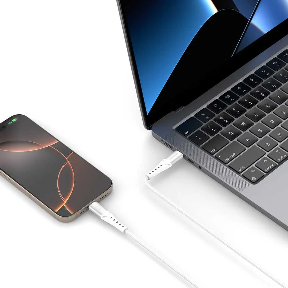 4smarts USB-C laidas PrimeCord 60W 1.5m, baltas