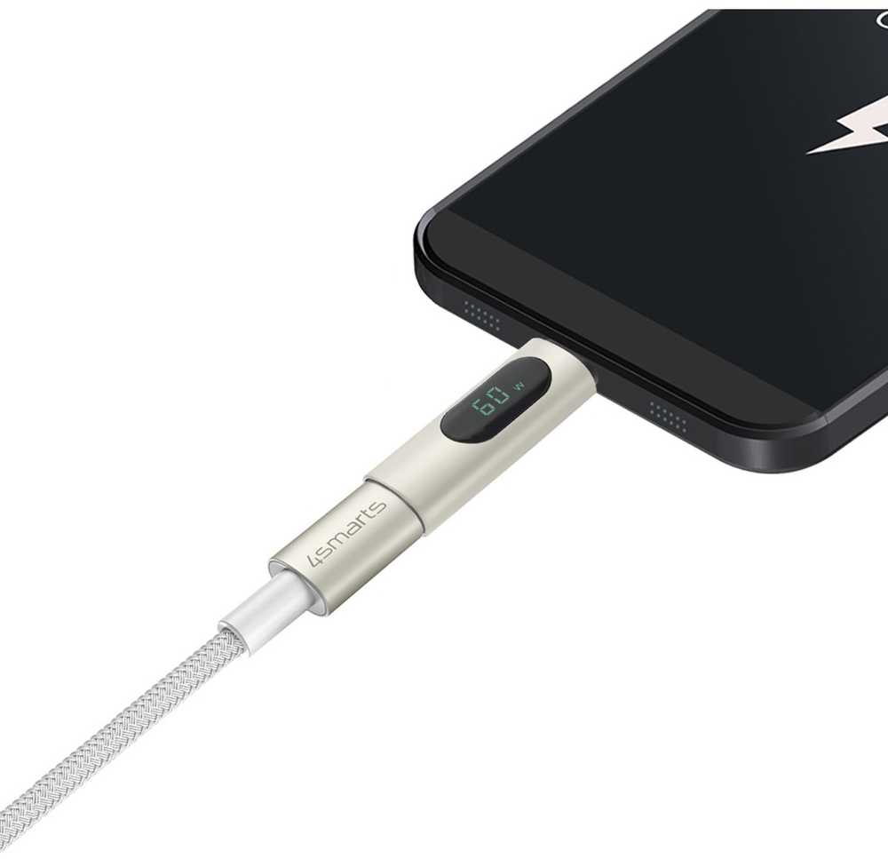 Kabelis USB 4smarts USB-C - USB-C 3 m Baltas (540656)