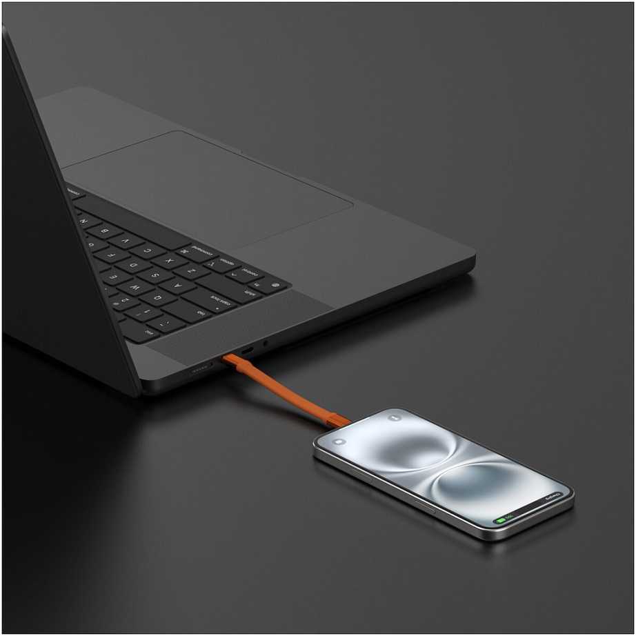 Kabelis USB 4smarts USB-C - USB-C 0.075 m Wielokolorowy (541385)