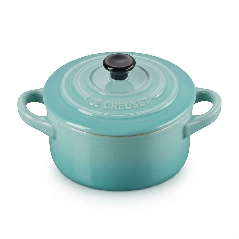 Lumarko Le Creuset keramikos rinkinys (4 maži puodai, 10x5 cm), vandenyno spalvos