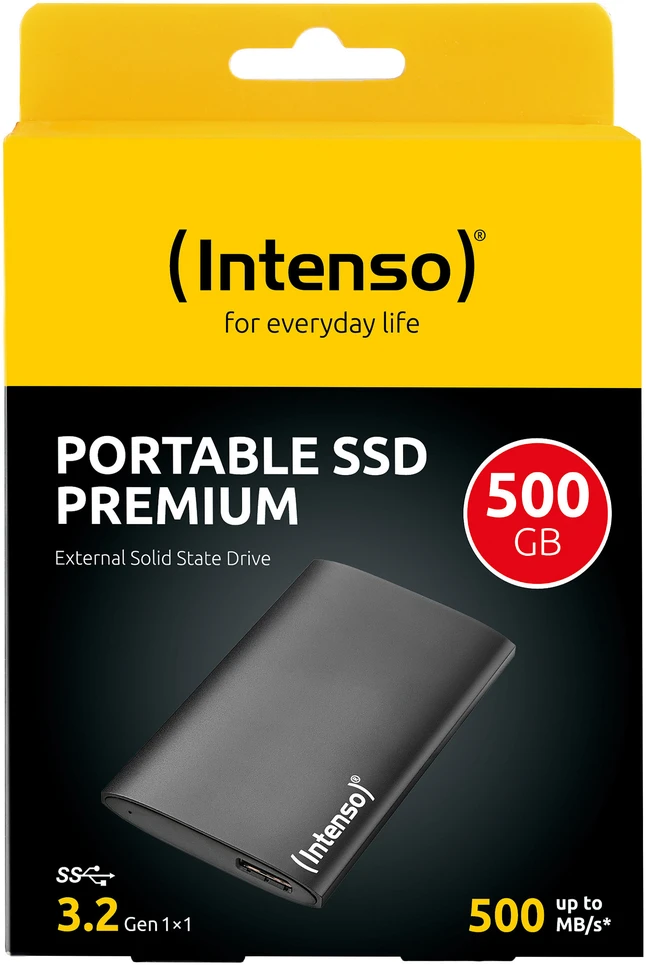 Kietasis diskas 500GB Intenso PREMIUM Portable USB 3.0 juodas