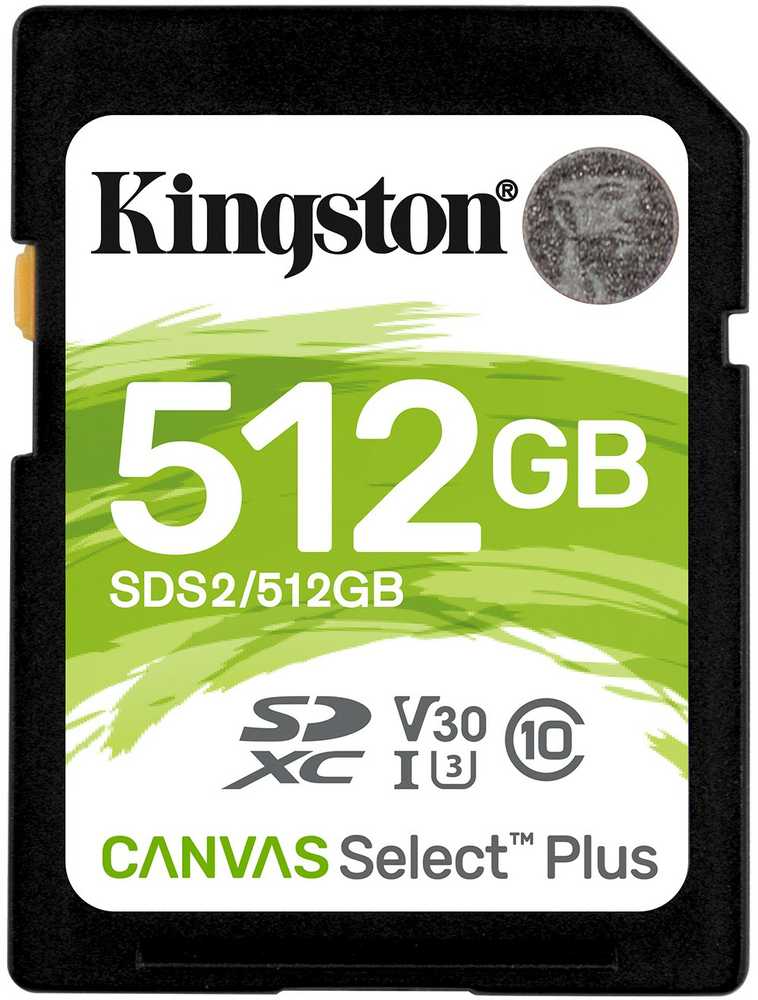 Atminties kortelė KINGSTON 512GB SDXC Canvas Select Plus 100R C10 UHS-I U3 V30