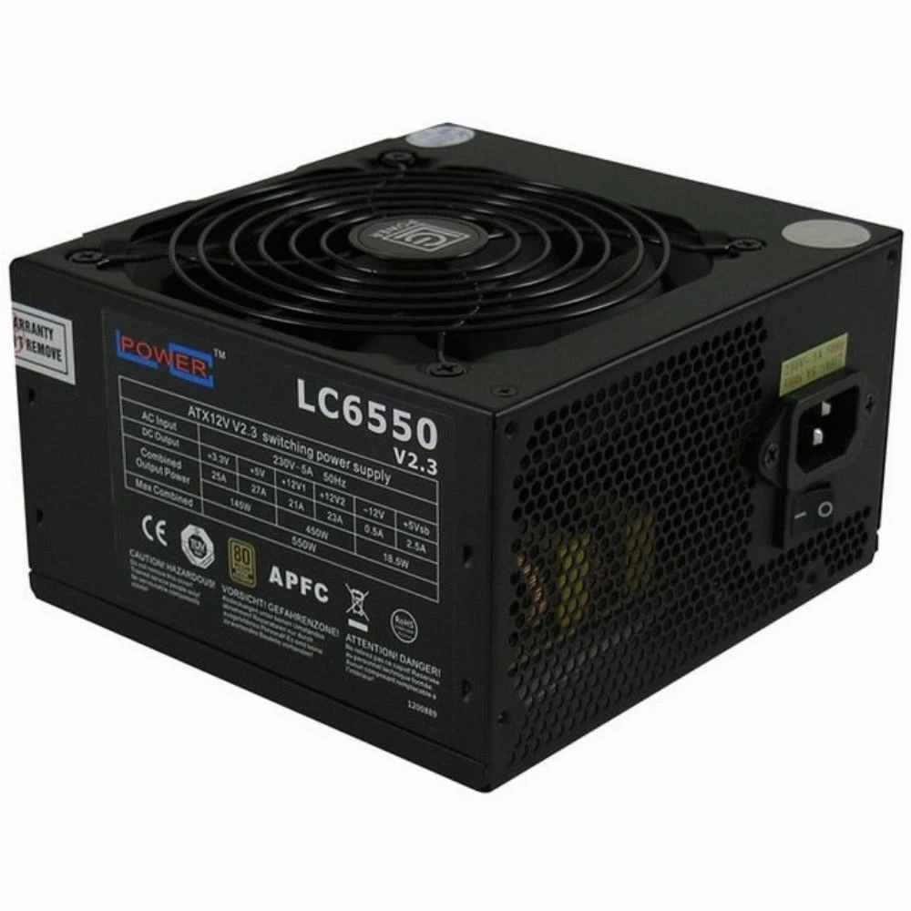 Maitinimo blokas LC-Power LC6550 V2.3 550 W 20+4 kontaktų ATX ATX Juodas
