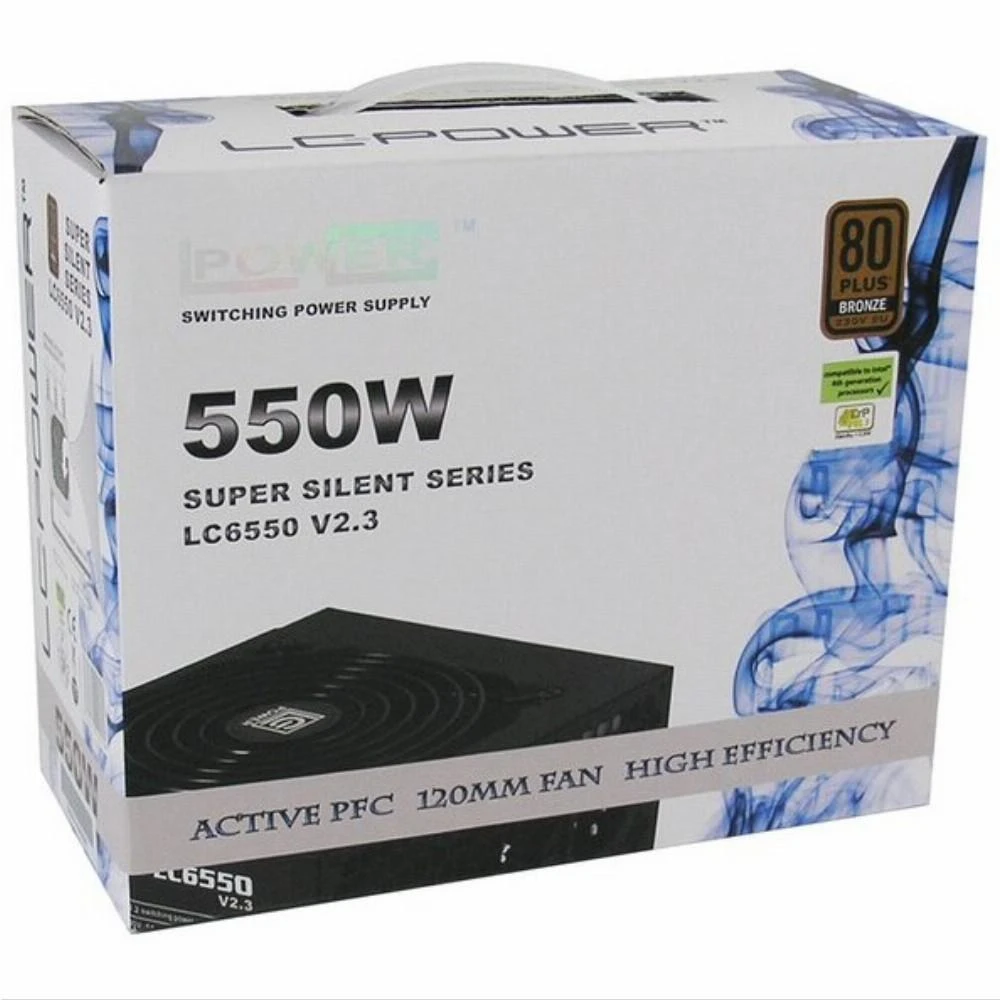 Maitinimo blokas LC-Power LC6550 V2.3 550 W 20+4 kontaktų ATX ATX Juodas