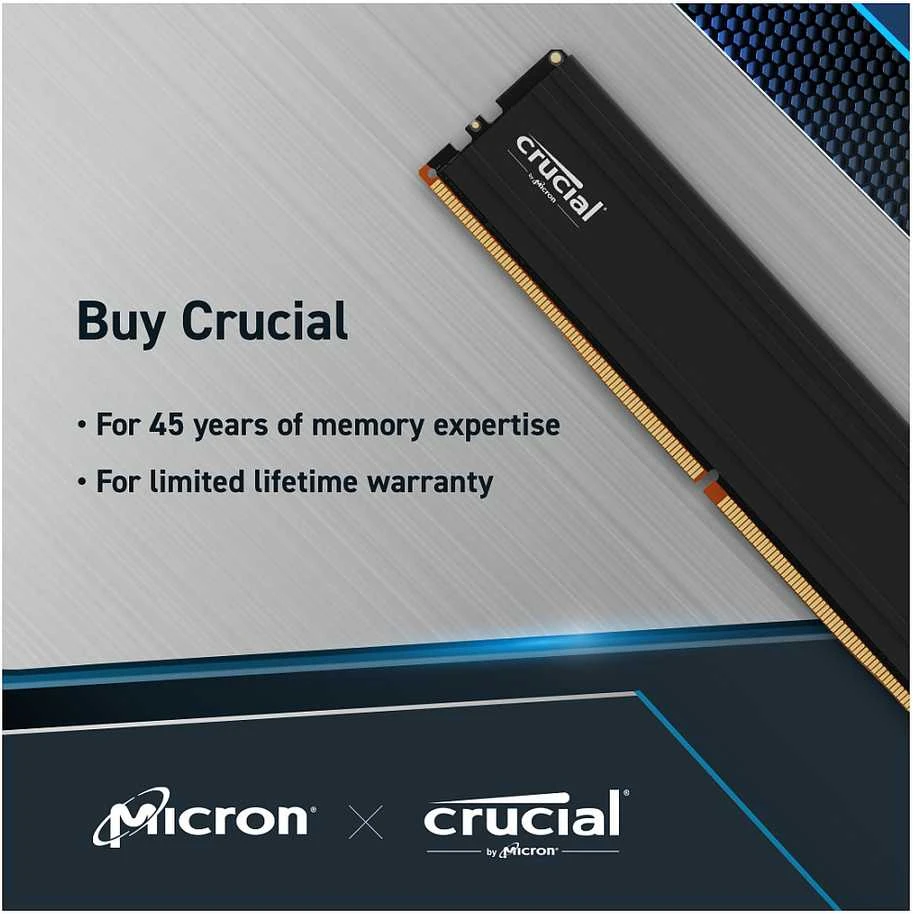 RAM Crucial Pro 64GB [2x32GB 5600MHz DDR5 CL46 UDIMM]