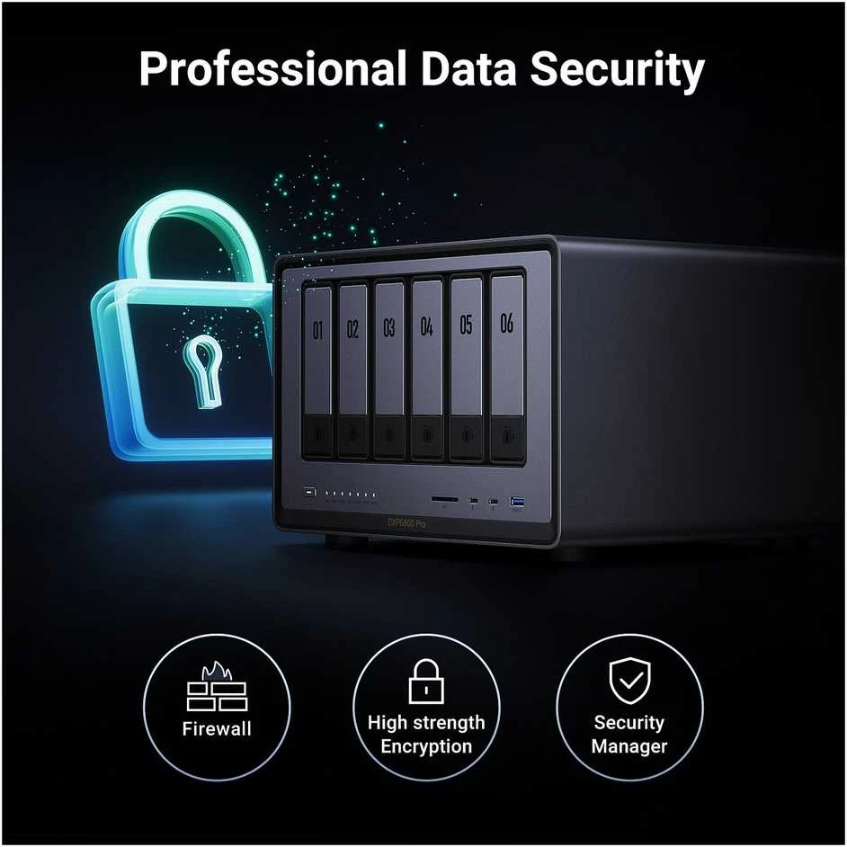 Serveris Serwer plików Ugreen NASync DXP6800 Pro 6-dyskowy 8GB DDR5 Intel i5-1235U 2x 10GbE 8K HDMI SD 4.0 Juodas (DXP6800 PRO)