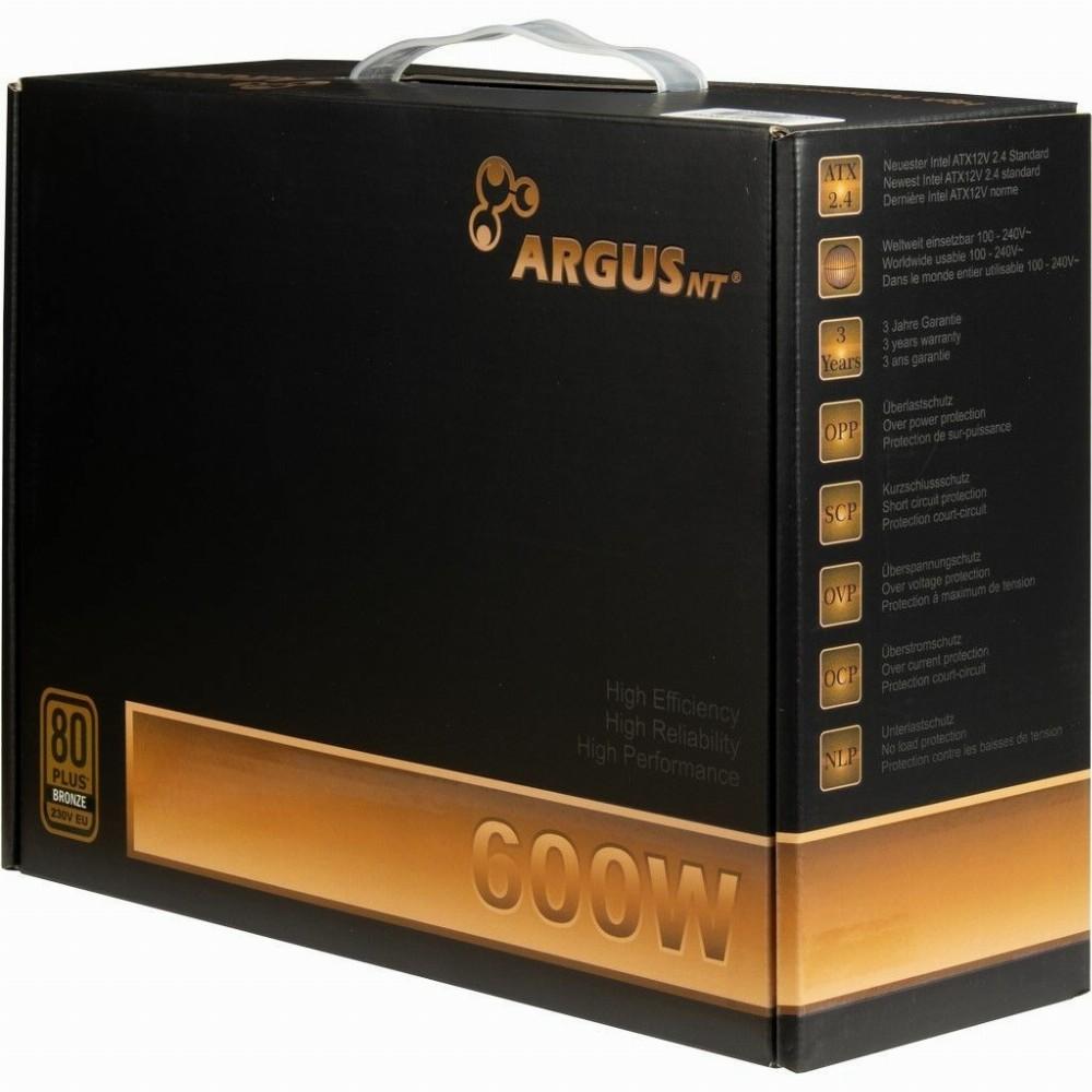 „Inter-Tech Argus BPS-600 600W“, kompiuterio maitinimo šaltinis - juodas, 4x PCIe, 600 vatų