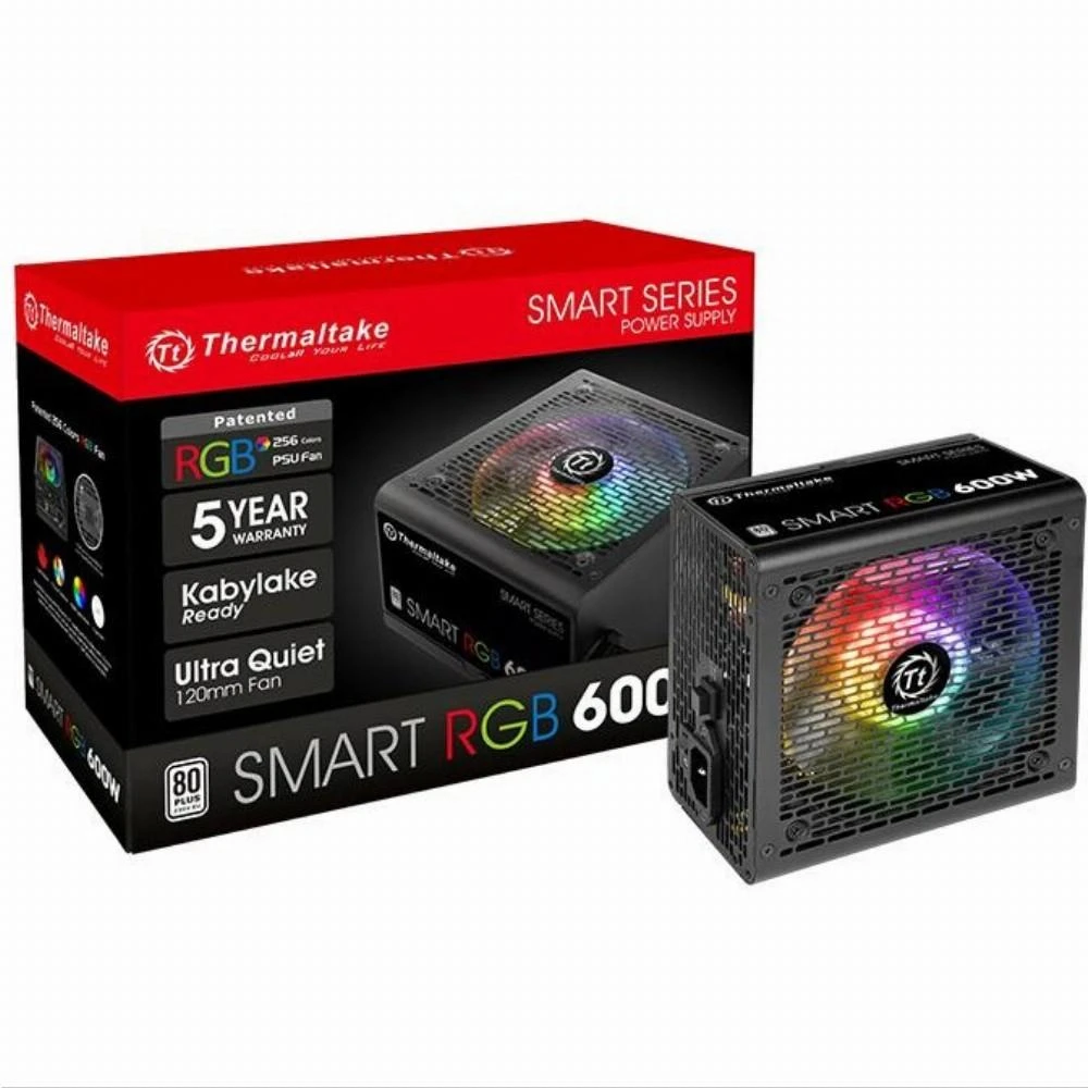 Maitinimo šaltinis Thermaltake Smart 600W RGB PS-SPR-0600NHSAWE-1 (600 W, aktyvus, 120 mm)