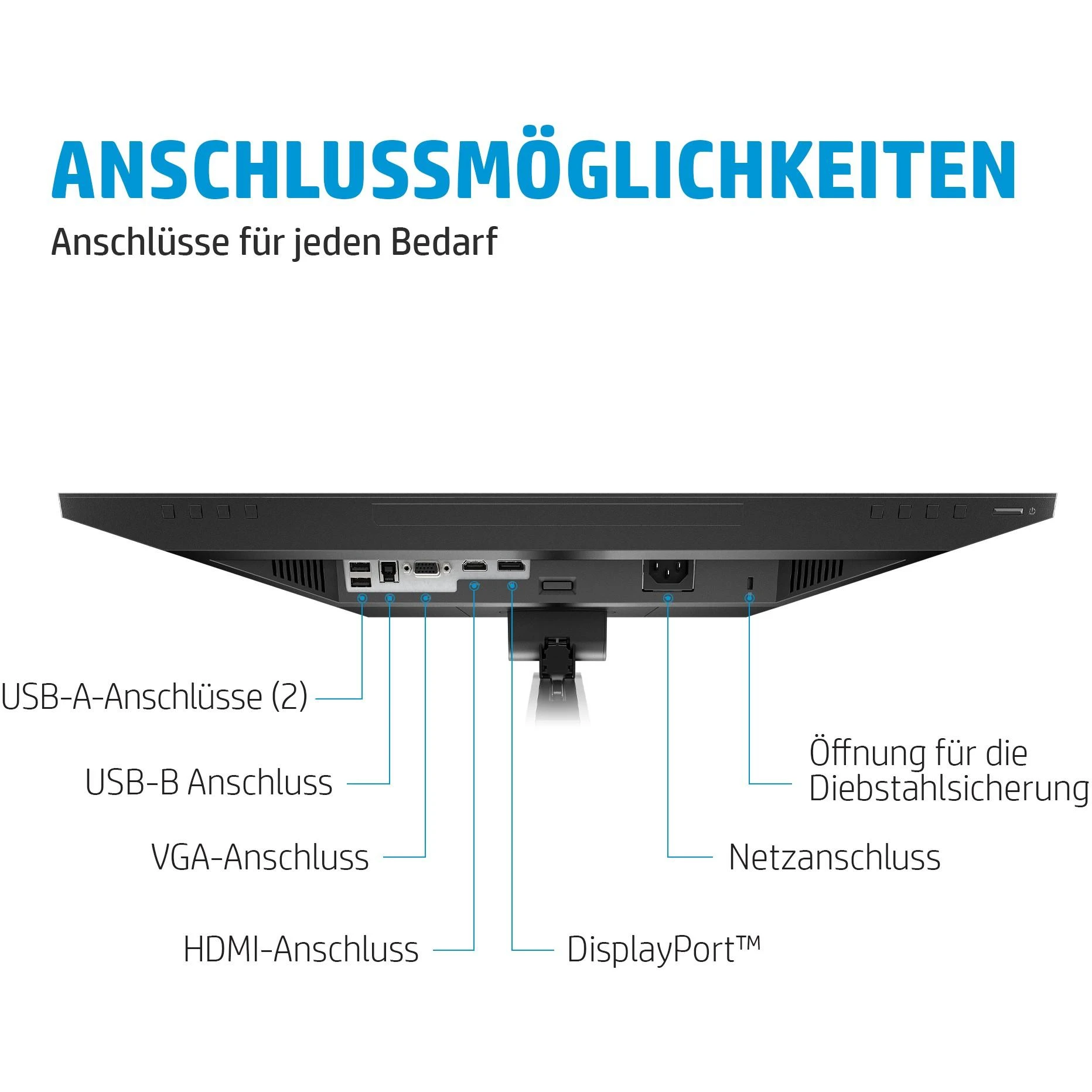 „Hewlett Packard (HP) HP E24mv G4 FHD“ konferencijų monitorius – 23,8 colio, 1920 x 1080 FHD, 250 nitų, 60 Hz, AG, IPS, HDMI/VGA/DisplayPort, 4 USB-A jungtys, garsiakalbiai, 5 MP internetinė kamera, reguliuojamo aukščio / pakreipimo / pasukimo / sukimosi funkcija, 3 metai