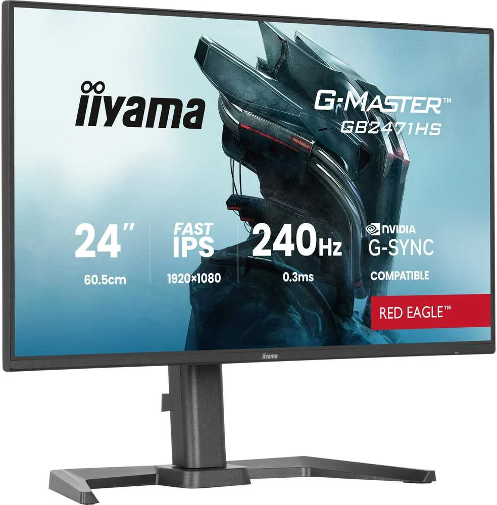 iiyama G-MASTER GB2471HS-B1 computer monitorius 60.5 cm (23.8") 1920 x 1080 pikselių Full HD Juodas