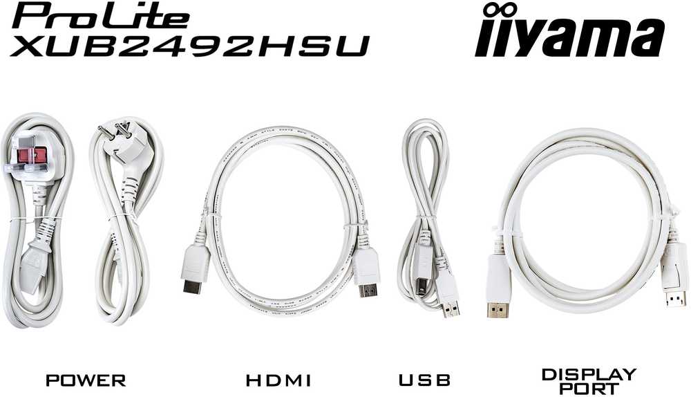 Monitorius Iiyama 24" Baltas ETE IPS skydelis, 1920x1080@100Hz, 15cm aukščio reguliavimo stovas, pasukamas, 250cd/m², garsiakalbiai, HDMI, DisplayPort, 0,4ms MPRT, FreeSync, USB-HUB 4x3.2 (23,8) VIS