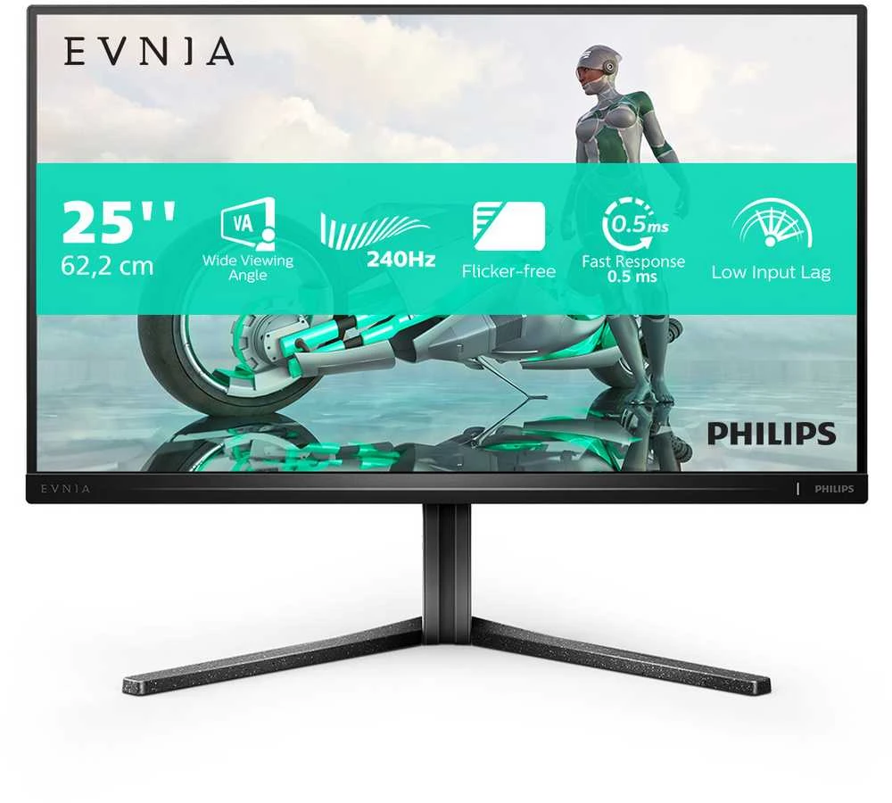 Monitorius Philips 25M2N3200W/00, 24.5", VA, FHD, 1920 x 1080, 16:9, 240 Hz, 1 ms, 300 cd/m²