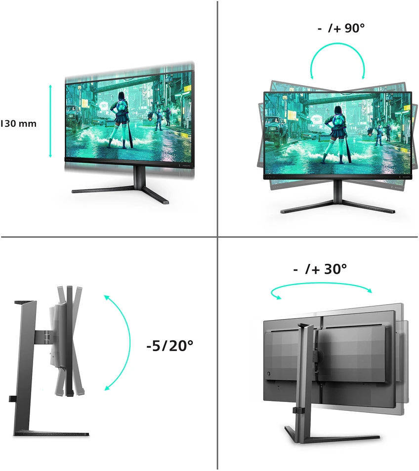 Monitorius Philips 25M2N3200W/00, 24.5", VA, FHD, 1920 x 1080, 16:9, 240 Hz, 1 ms, 300 cd/m²