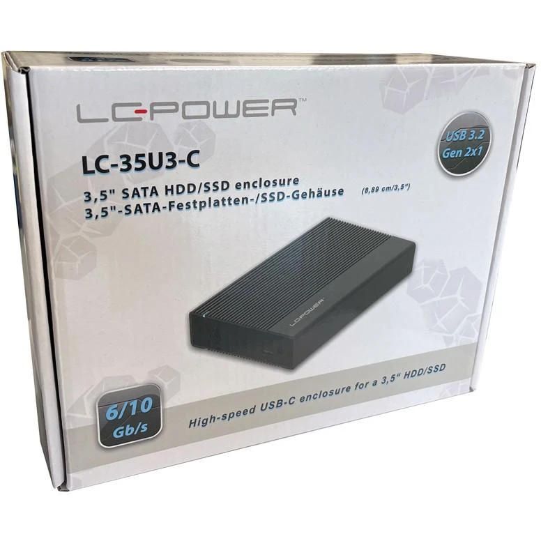 išorinis HDD LC-Power HDD ACC LC-Power LC-25U3-C Juodas 2,5 USB- C 3.2