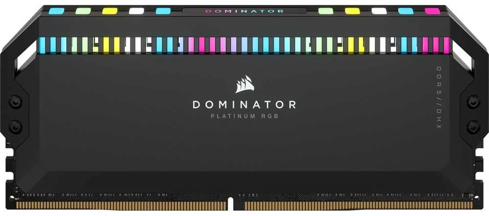 RAM 64 GB „Corsair DIMM 6600“ (2 x 32 GB) dvigubos atminties rinkinys (juodas. CMT64GX5M2B6600C32. „Dominator Platinium“. INTEL XMP)