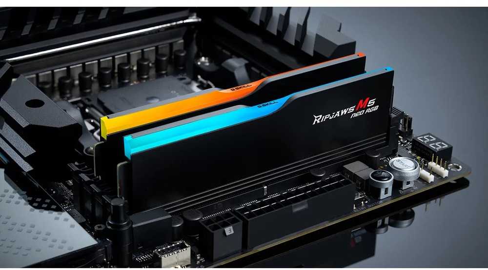 RAM Atmintis G.Skill Ripjaws M5 Neo RGB, DDR5, 64 GB, 6000MHz, CL32 (F5-6000J3238G32GX2-RM5NRK)