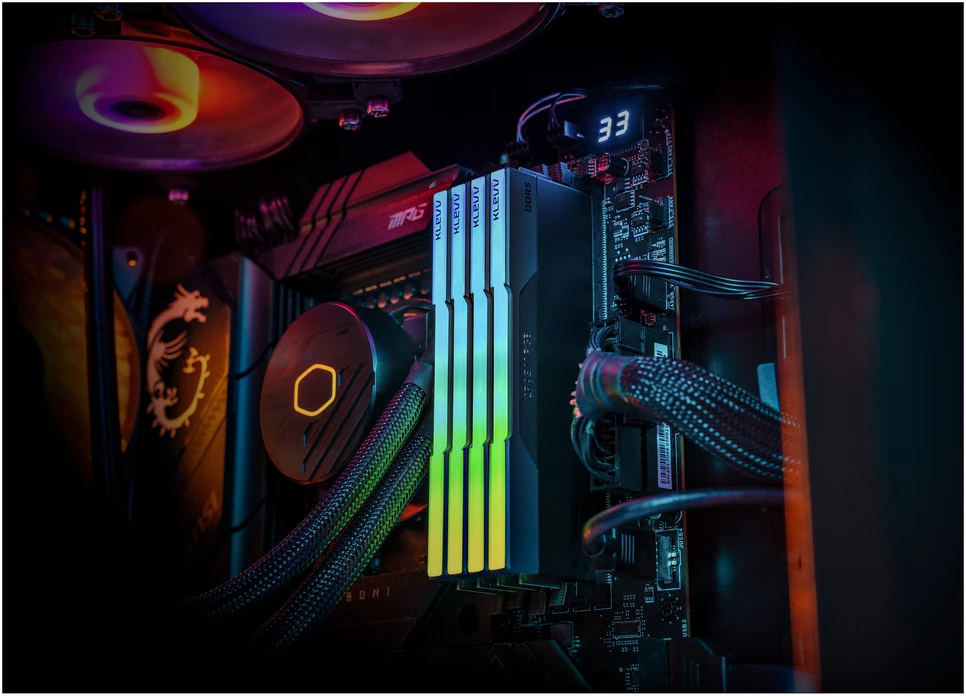 RAM Atmintis Klevv Cras V RGB, DDR5, 64 GB, 6000MHz, CL30 (KD5BGUA80-60A300G)