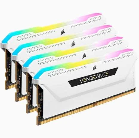 RAM Atmintis Corsair Vengeance RGB PRO SL, DDR4, 64 GB, 3200MHz, CL16 (CMH64GX4M4E3200C16W)