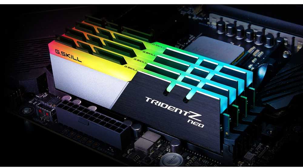 RAM G.SKILL F4-3600C16Q-64GTZNC G.Skill Trident Z Neo (skirta AMD) DDR4 64GB (4x16GB) 3600MHz CL16 1.35V XMP 2.0