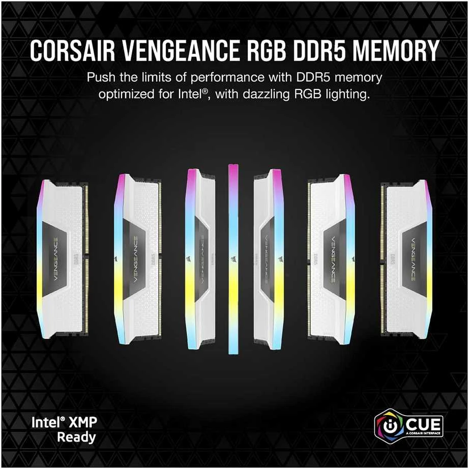 RAM 64 GB PC 5200 CL40 CORSAIR KIT (2 x 32 GB) VENGEANCE RGB W mažmeninė prekyba