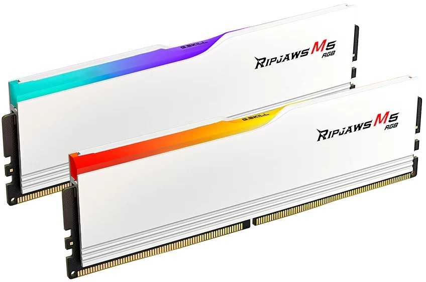 RAM Atmintis G.Skill Ripjaws M5 RGB, DDR5, 64 GB, 5200MHz, CL40 (F5-5200J4040A32GX2-RM5RW)