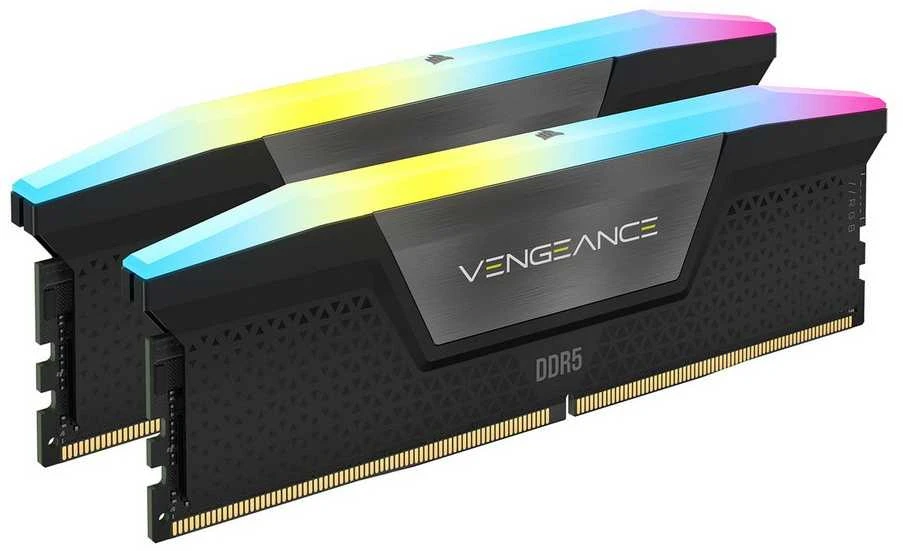 RAM 64 GB PC 5600 CL40 CORSAIR KIT (2 x 32 GB) Vengeance RGB b mažmeninė prekyba