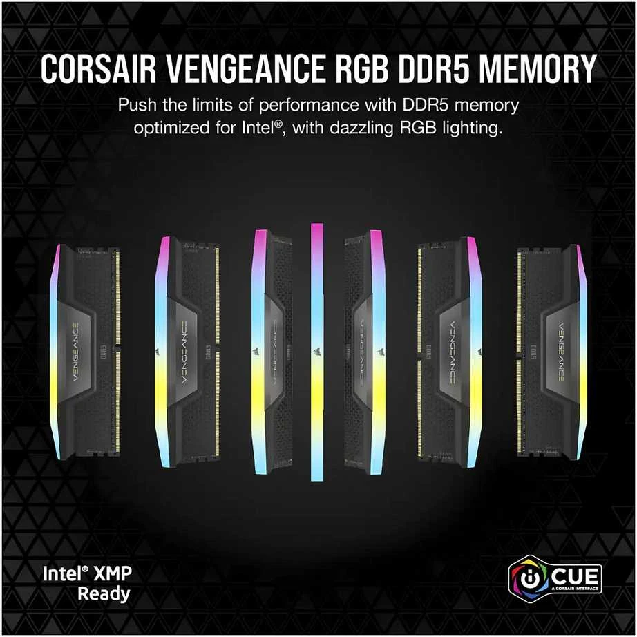 RAM 64 GB PC 6000 CL40 CORSAIR KIT (2 x 32 GB) VENGEANCE RGB G mažmeninė prekyba