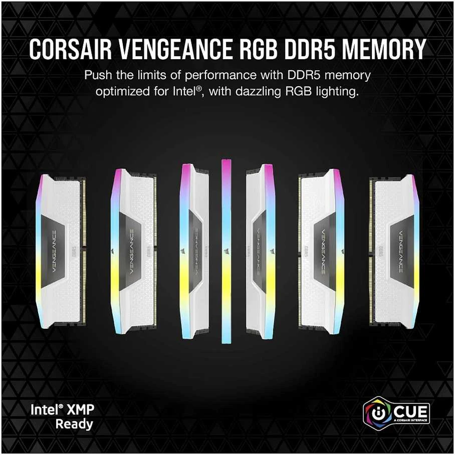 RAM CORSAIR Vengeance RGB - DDR5 - komplektas - 64 GB: 2 x 32 GB - DIMM 288 kontaktų - 6400 MHz | PC5-51200