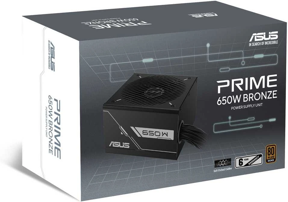ASUS Prime -650B-Juodas maitinimo blokas 650 W 20+4 kontaktų ATX ATX