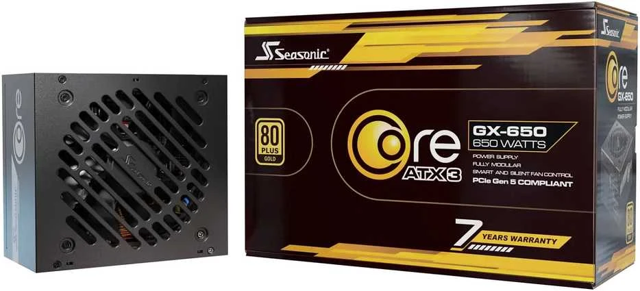 650 W „Seasonic Core GC-650 ATX3.1 80+ Gold“