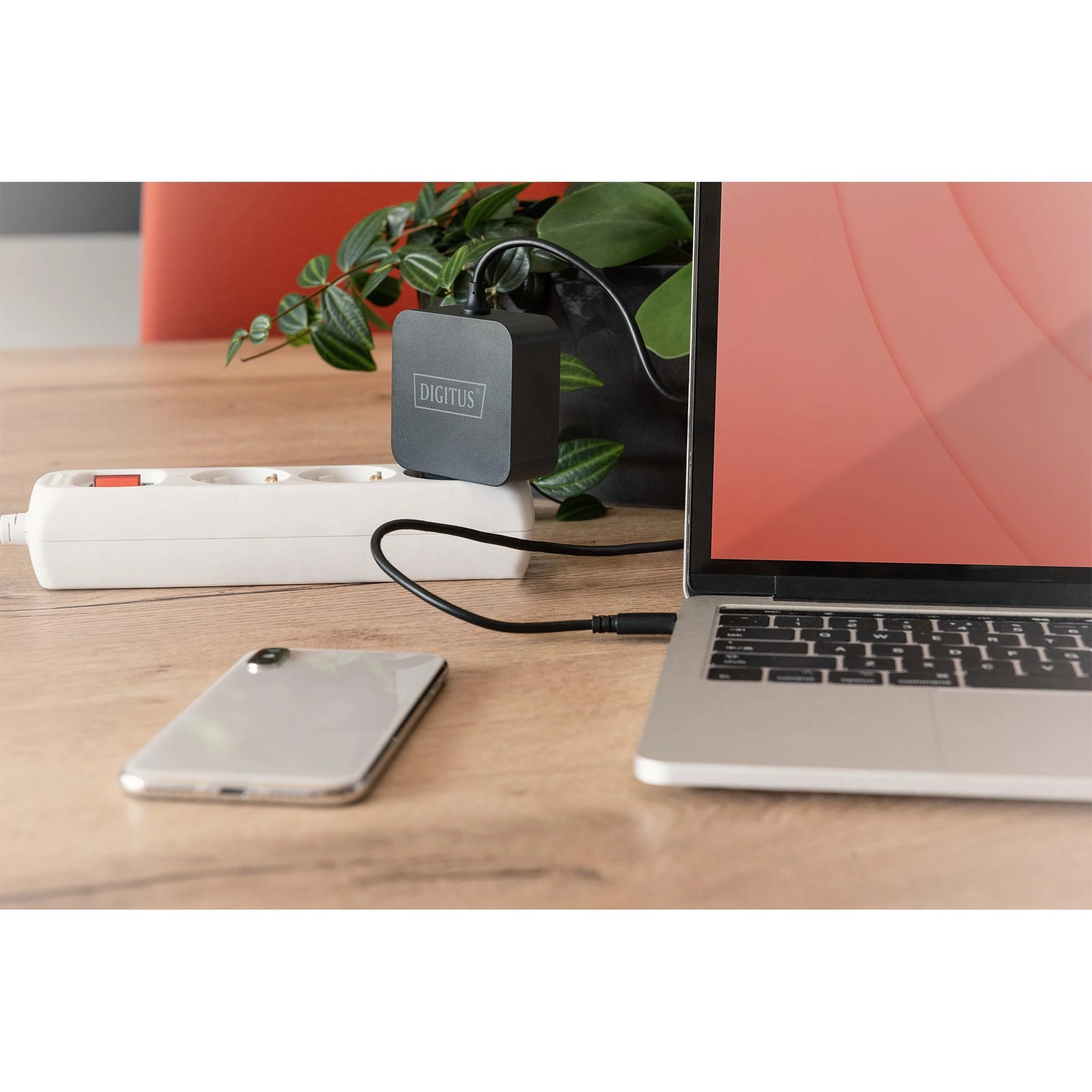 Digitus Skaitmenas | Nešiojamojo kompiuterio įkroviklis USB-C Maitinimo šaltinis 65W PD3.0 | DA-10071 | Juodas