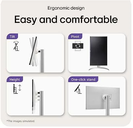 Monitorius LG | 27UP650K-W | 27 " | IPS | UHD | 16:9 | 60 Hz | 5 ms | 3840 x 2160 pikselių | 400 cd/m² | HDMI jungtys quantity 2