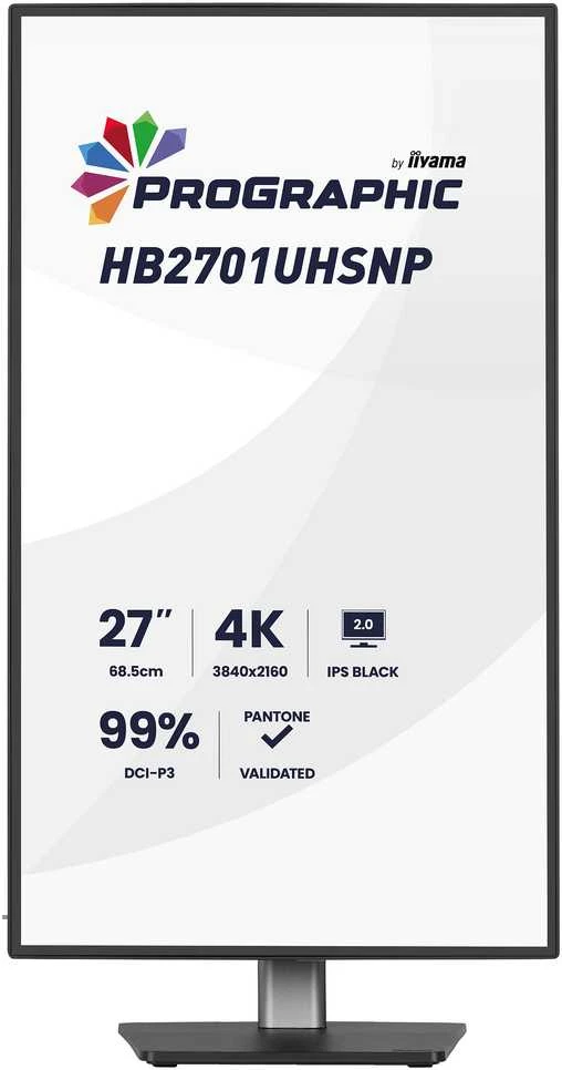 Monitorius iiyama ProGraphic HB2701UHSNP-B1 - IPS | 4K | USB-C PW96W | 27"