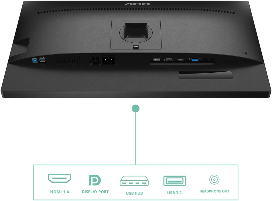 Monitorius AOC 27P2Q 27 colių Full HD monitoriai USB VGA DVI HDMI