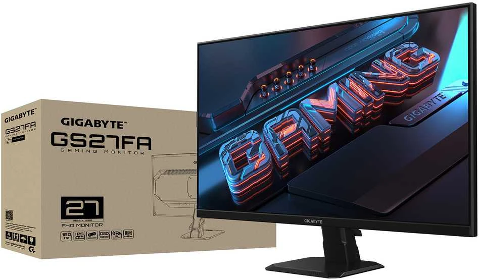 Gigabyte | GS27FA EU1 | 27 " | IPS | FHD | 180 Hz | 1 ms | 1920 x 1080 pikselių | 300 cd/m² | HDMI jungtys quantity 2