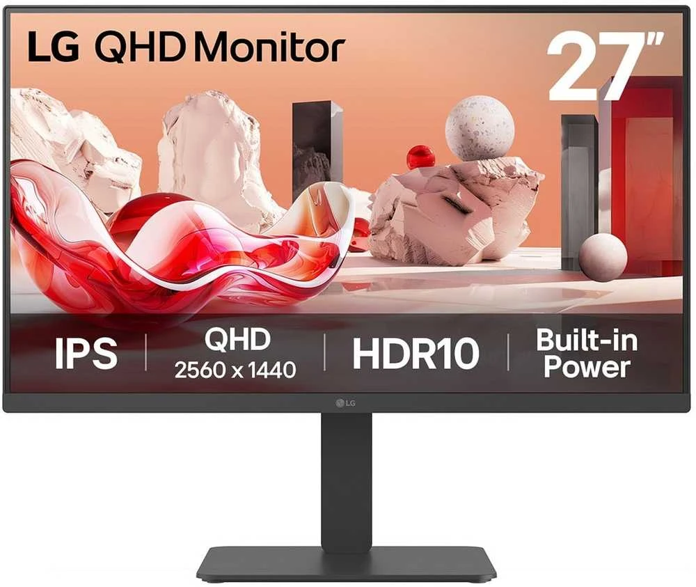 Monitorius LG | 27BA45QB-B | 27 " | IPS | 16:9 | 75 Hz | 5 ms | 2560 x 1440 pikselių | 280 cd/m² | HDMI jungtys quantity 2 | Juodas