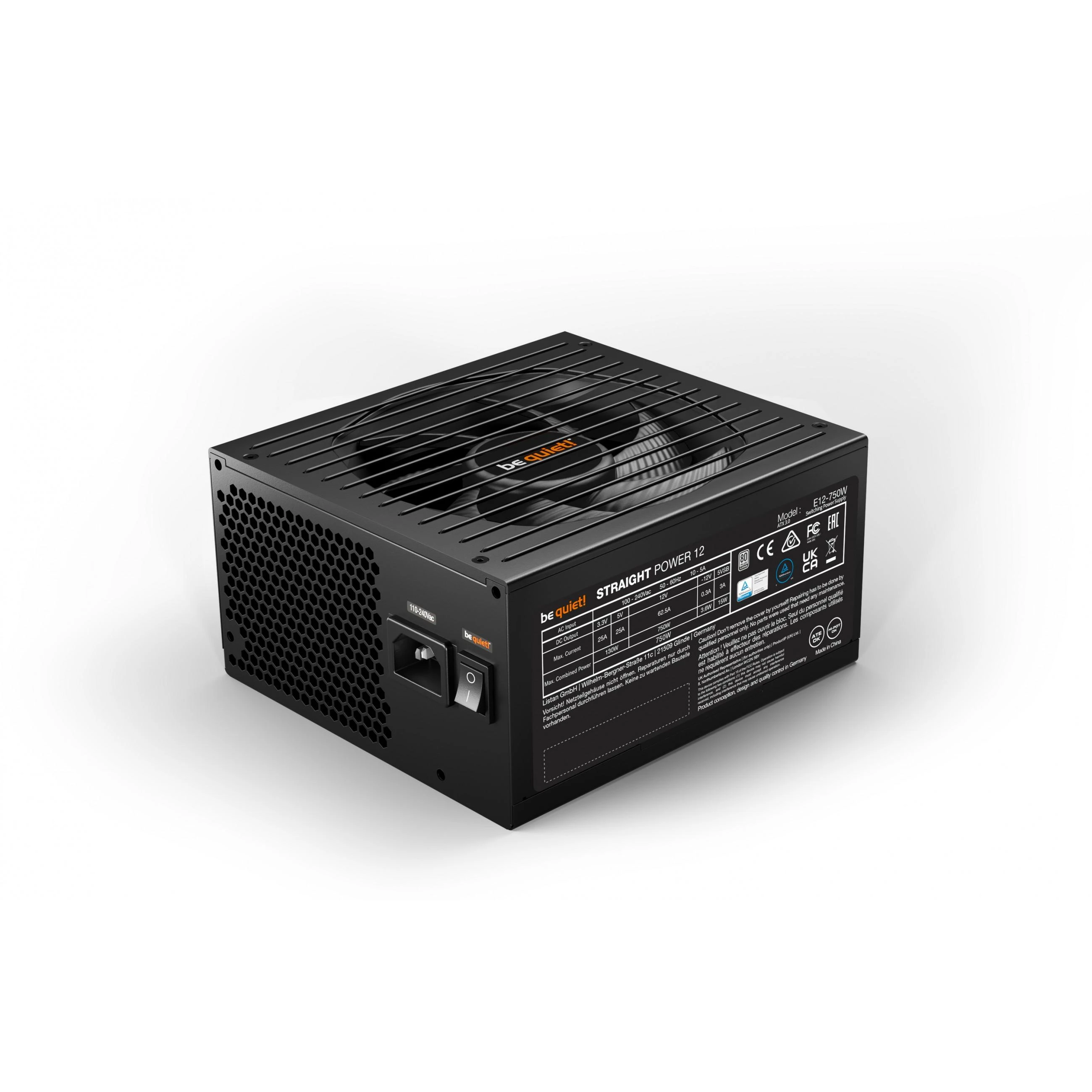 LISTAN BE QUIET Straight Power 12 750W platininis ATX maitinimo šaltinis